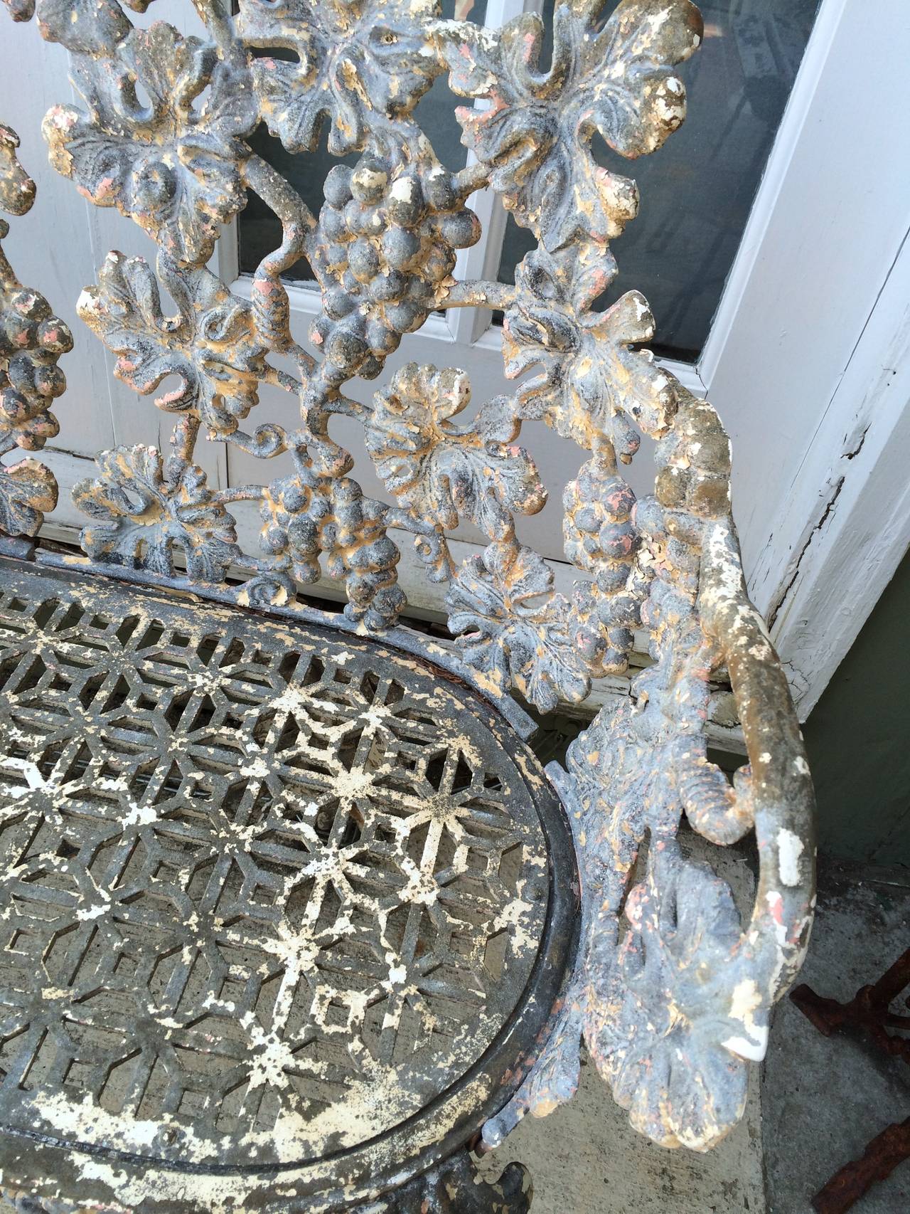 20th Century Antique Cast Iron Bench