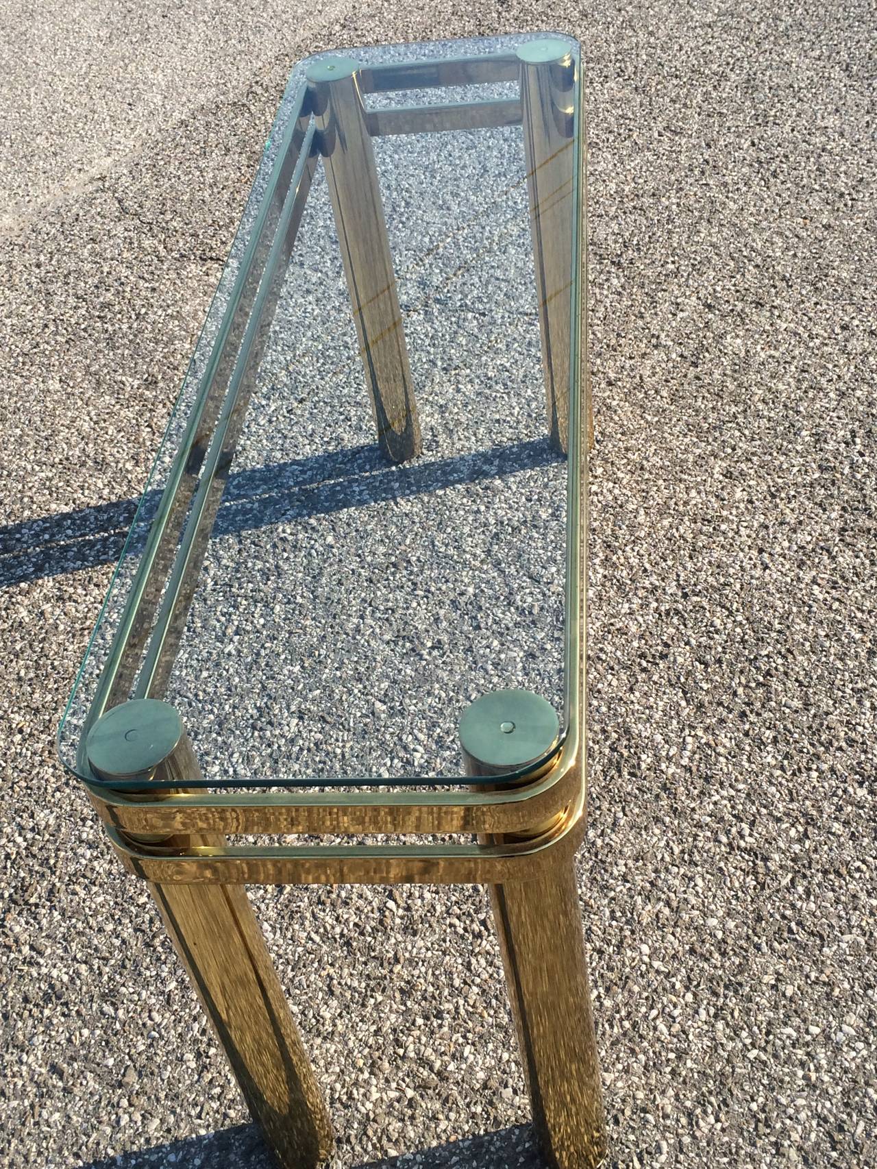 Hollywood Regency Brass Console or Sofa Table by Pace 1