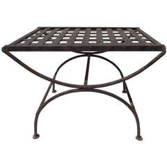 Retro Woven Iron Stool/ Table with X base