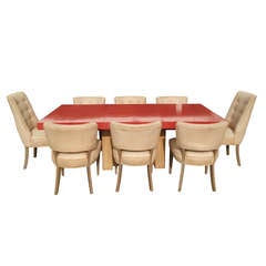 Stunning Dining Table with 8 Chairs by Paul Laszlo