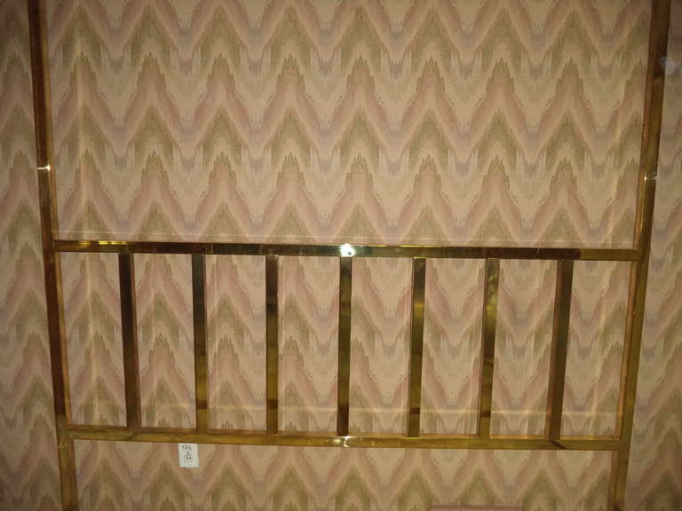 American King Size Brass Four Poster Canopy Bed by Pace