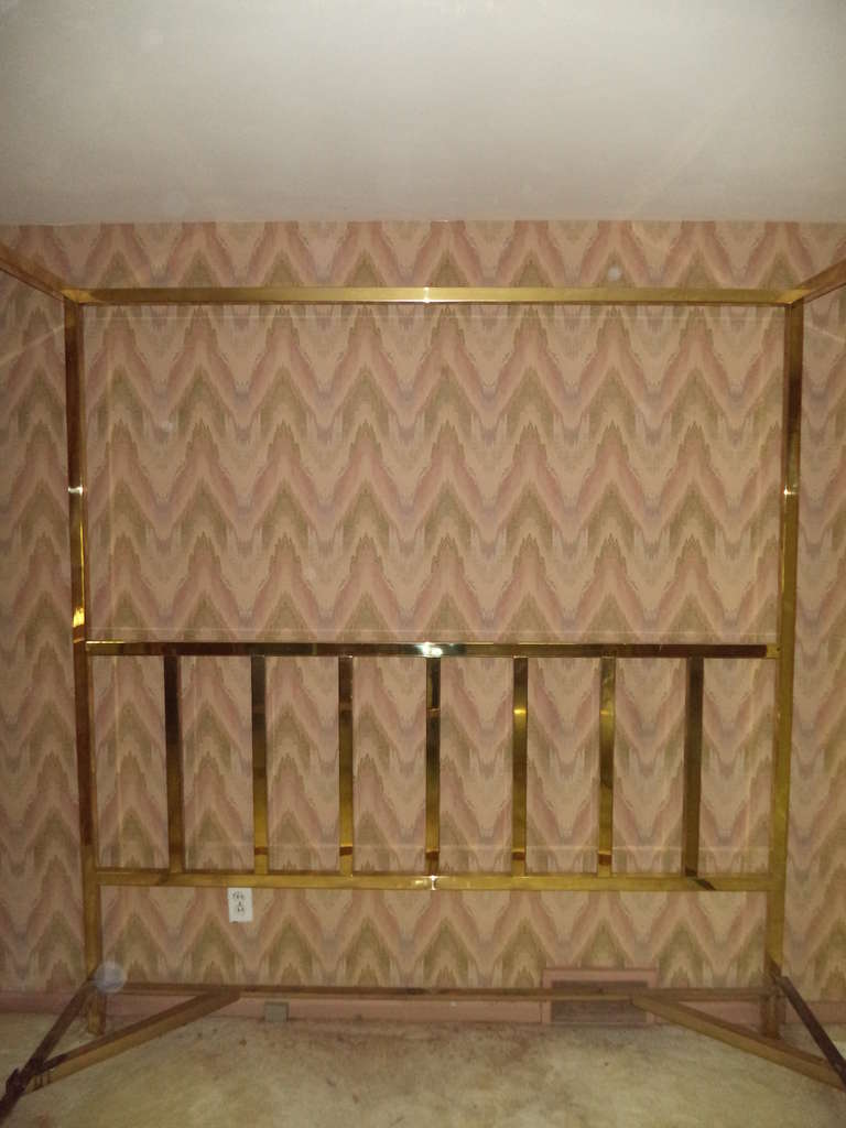 antique brass canopy bed
