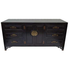 Black Chinese Chippendale Dresser/Credenza by Ray Sabota