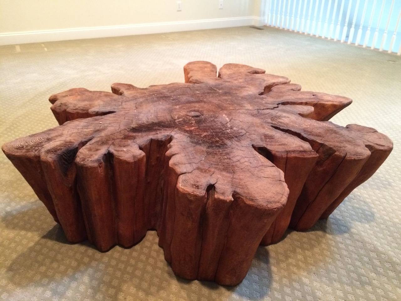 Redwood Live Edge Slab Coffee Table 1