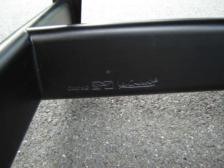 Authentische Le Corbusier LC-4 Chaise von Cassina aus schwarzem Leder (Italienisch)