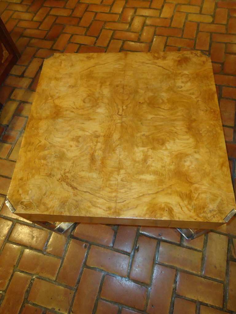 Woodwork Milo Baughman Burled Olivewood Table