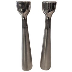 Pair of Modernist Candelholders