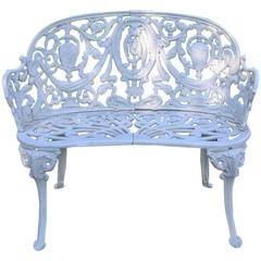 Vintage Cast Iron Garden Bench