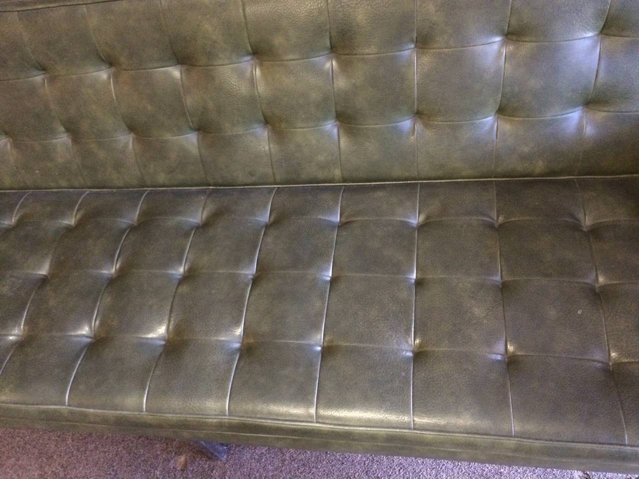 MidCentury Modern Tufted Sofa and Chair Set at 1stDibs