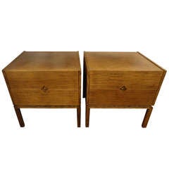 Pair of Swedish Mid-Century Nightstands Attributed to Edmond Spence