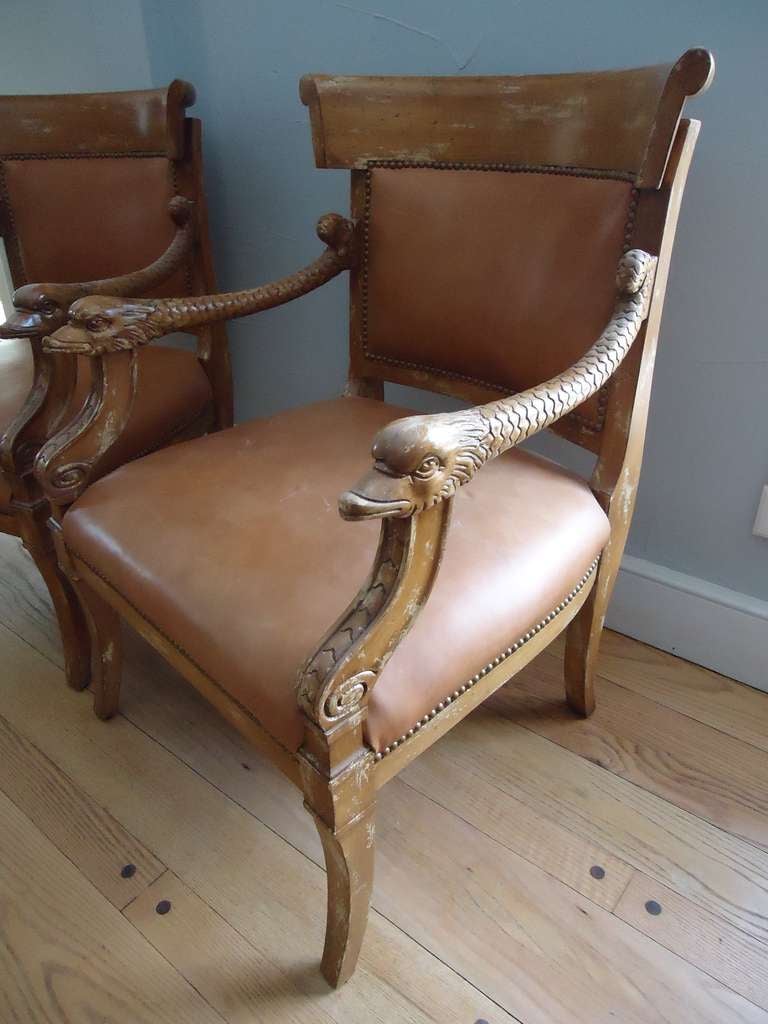 Regency Revival Pair of Meyer Gunther & Martini Armchairs