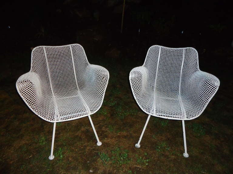 American Pair of Woodard Sculptura  Arm Chairs