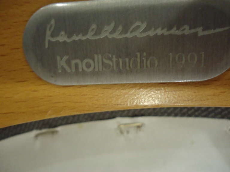Set of 4 Raul de Arms Signed Knoll Studio Arm Chairs In Excellent Condition In Redding, CT