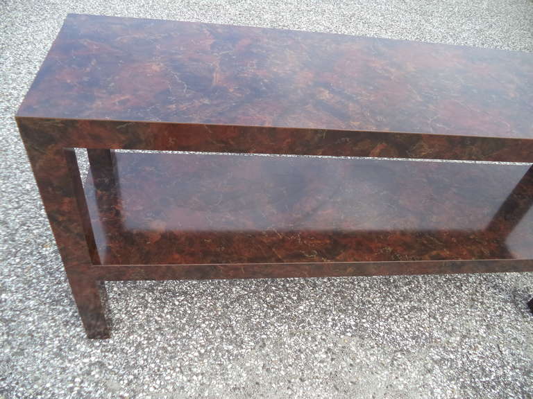 tortoise console table
