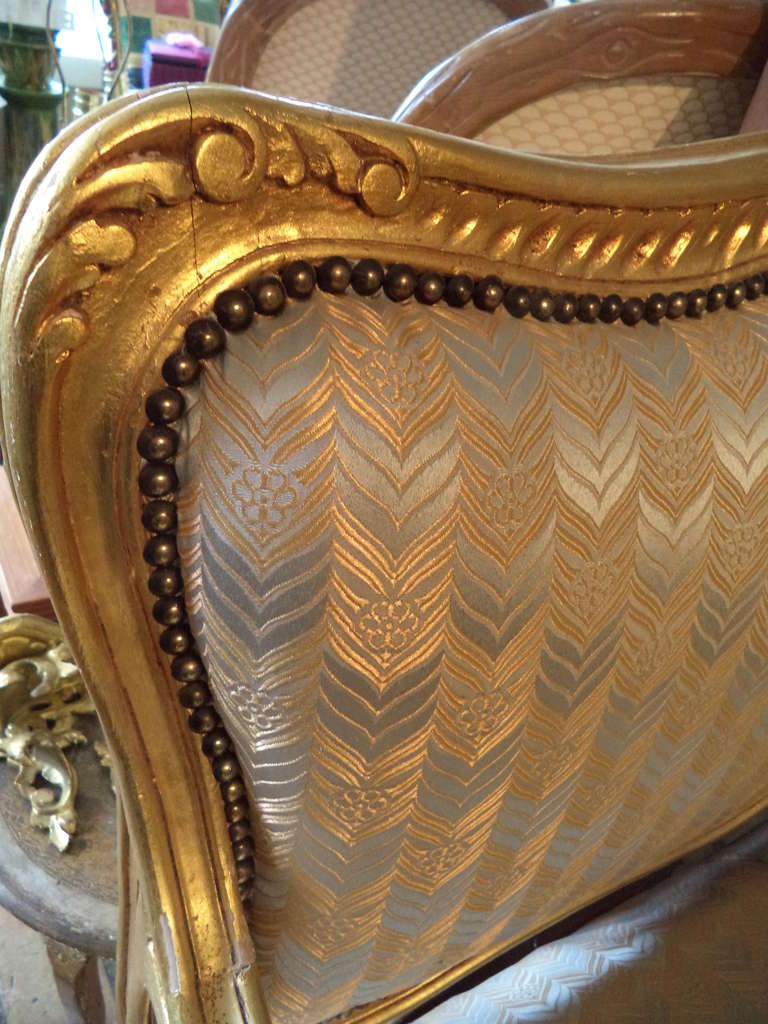 20th Century French Gilt Sofa in the Style of Louis XVI