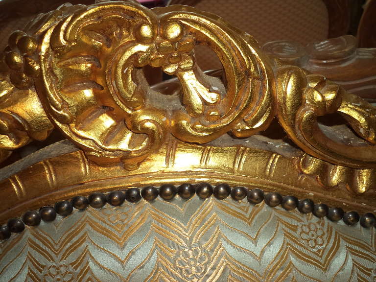 French Gilt Sofa in the Style of Louis XVI In Excellent Condition In Redding, CT