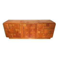 Brutalist Mosaic Mid-Century Modern Credenza