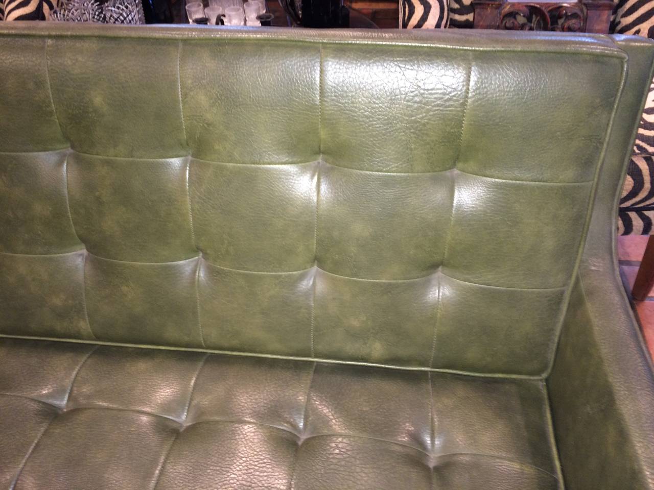 MidCentury Modern Tufted Sofa and Chair Set at 1stDibs