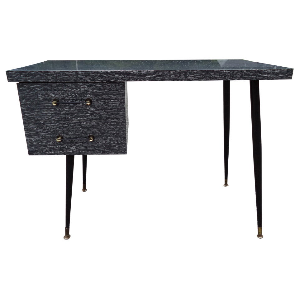 Mid-Century Paul McCobb Style Desk with Cerused Style Laminate
