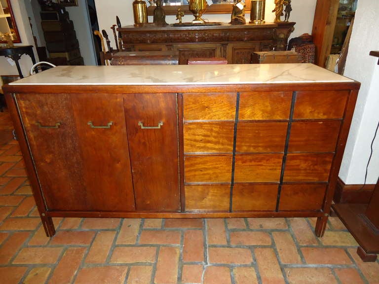 Marble Top Mid-Century Credenza by Martinsville 3