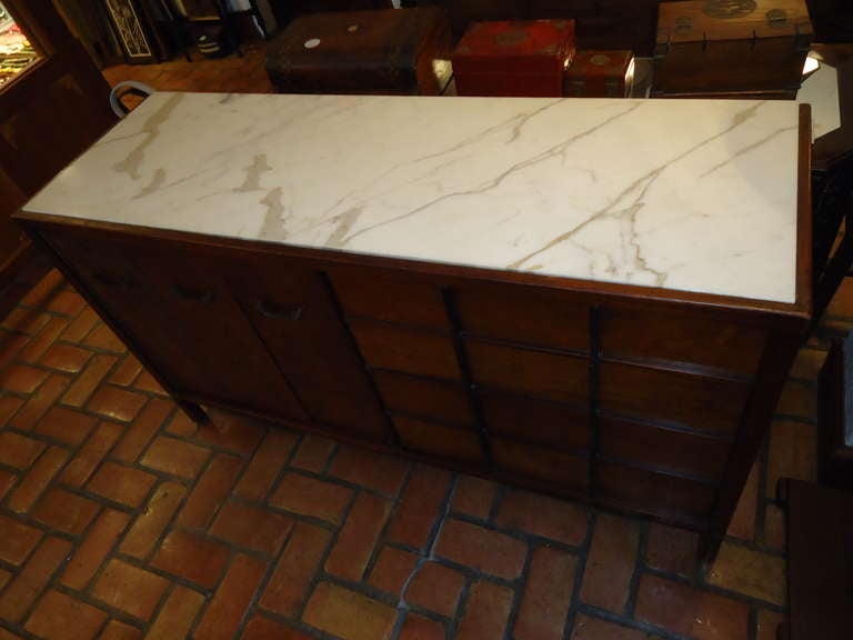 Marble Top Mid-Century Credenza by Martinsville 2
