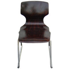 Rare Mid Century Elmar Flototto Rosewood Side Chair