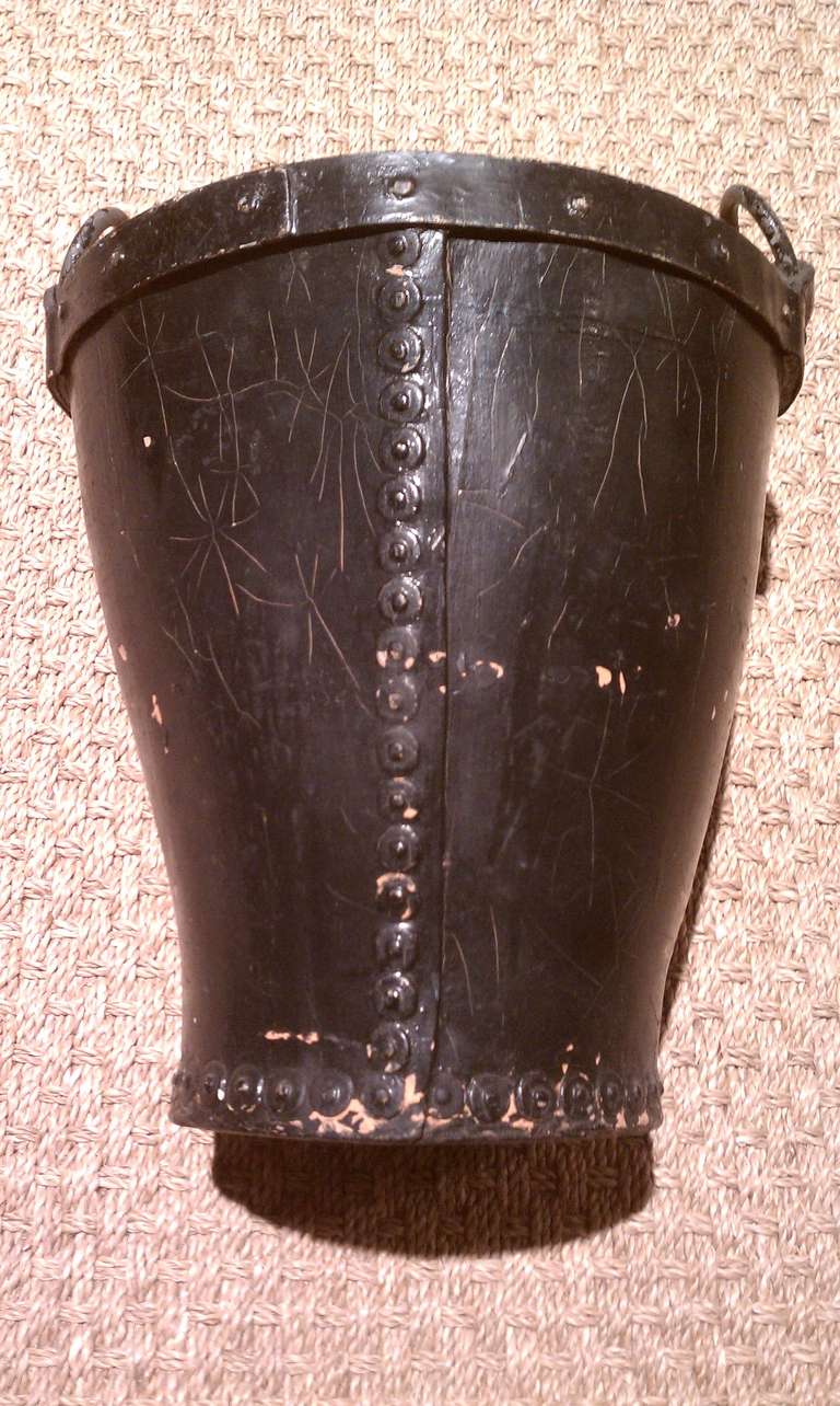 Early English Leather Fire Bucket at 1stDibs