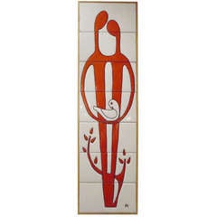 Large Mid-Century Modern Tile Art 2