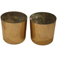 Paul Mayan for Habitat Brass Drum Side Tables