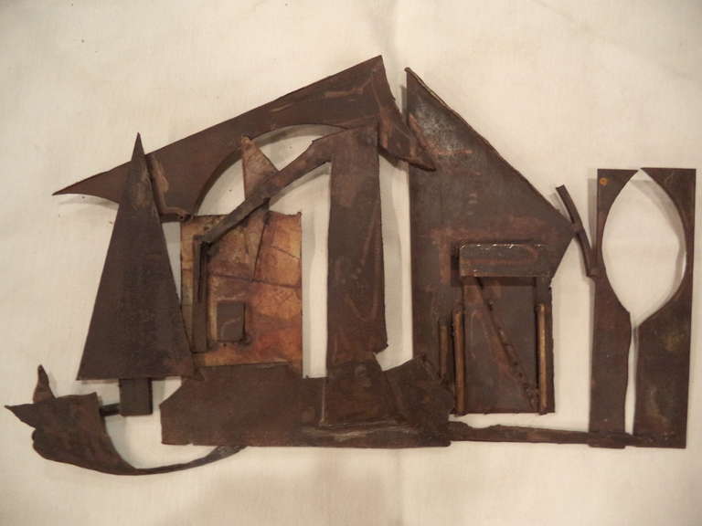 Mid-Century Modern Brutalist Sculpture of a House For Sale