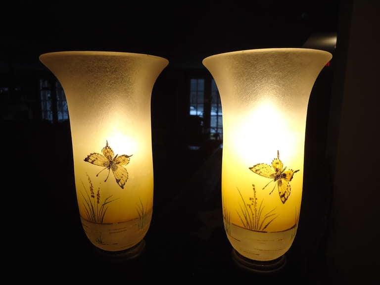 Victorian Pair of Signed Pairpoint Lamps