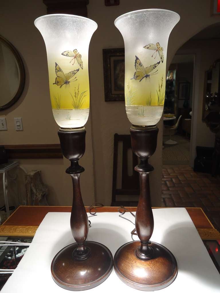 Pair of Signed Pairpoint Lamps 1