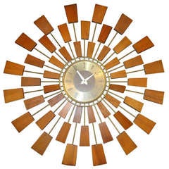 Vintage Mid Century Modern Starburst Wall clock