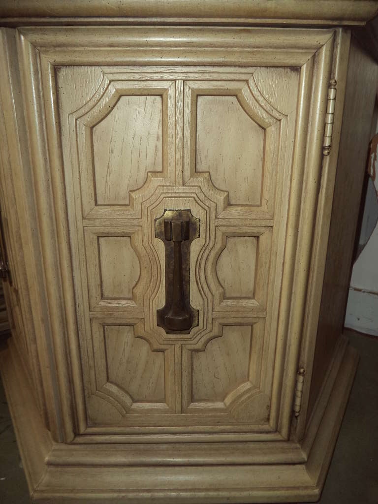 Pair of Hollywood Regency Hexagonal Cabinets 3