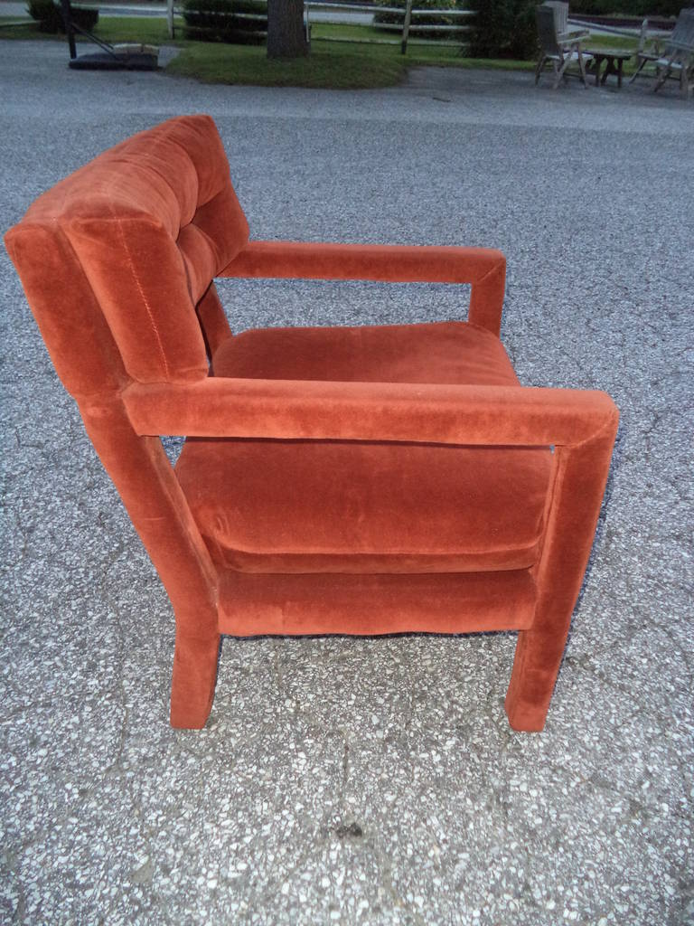 Open Arm Lounge Chair by Milo Baughman for Directional In Excellent Condition In Redding, CT