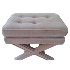 Hollywood Regency Tufted Stool