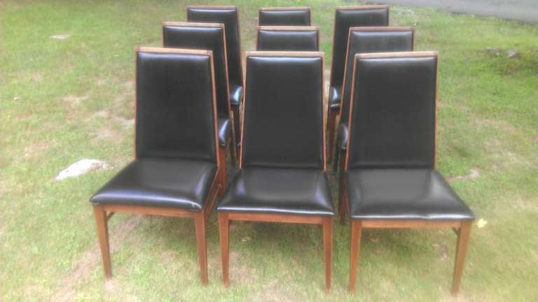 Set of 9 Mid Century Modern Dining Chairs 1