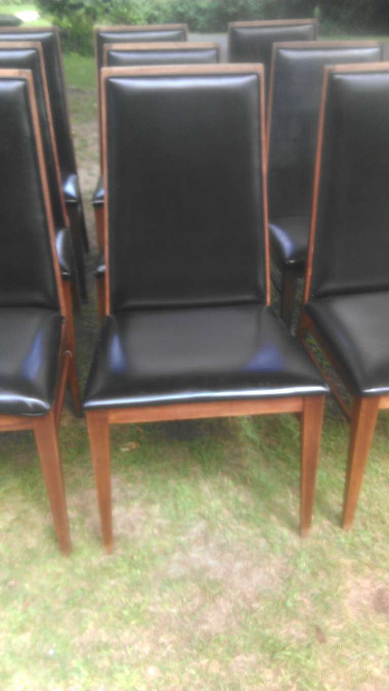 American Set of 9 Mid Century Modern Dining Chairs