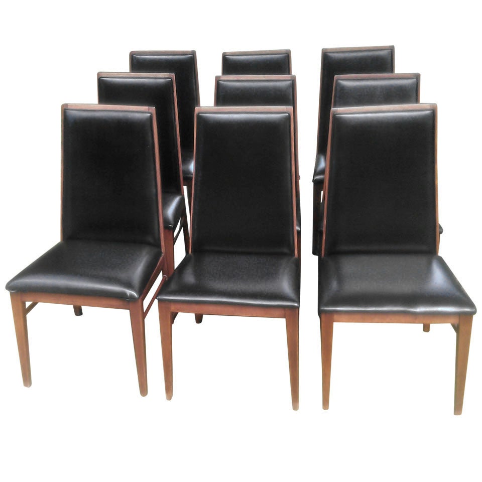 Set of 9 Mid Century Modern Dining Chairs