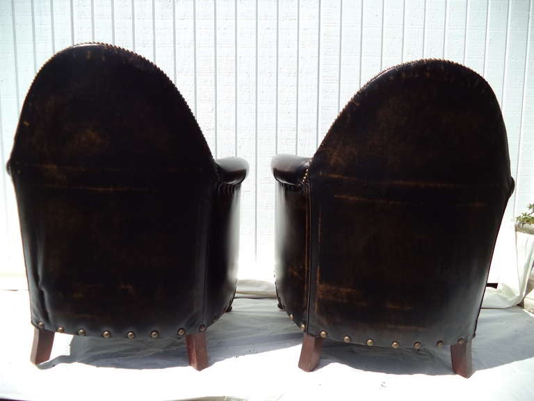 Pair of Bradington Young Leather Club Chairs 3