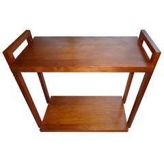 Danish Teak Bar Cart on Wheels Danish Teak Bar Cart on Wheels