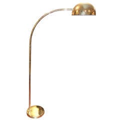 Vintage Brass Arc Floor Lamp