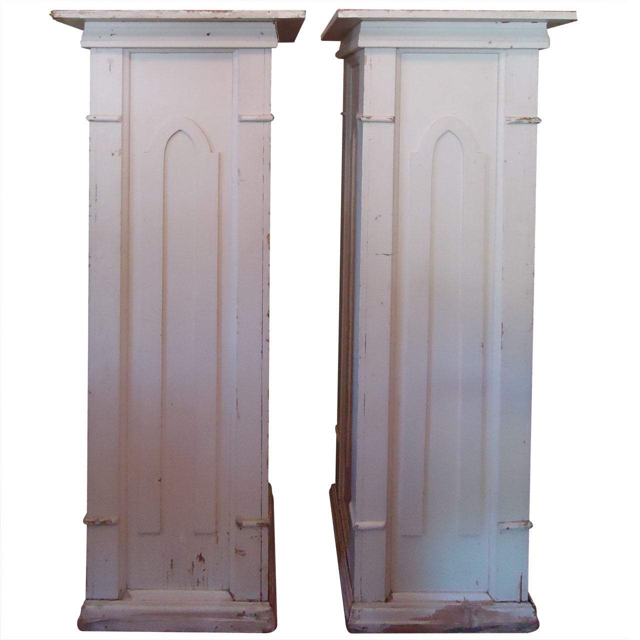 Pair of Monumental Farmhouse Country Columns or Pedestals