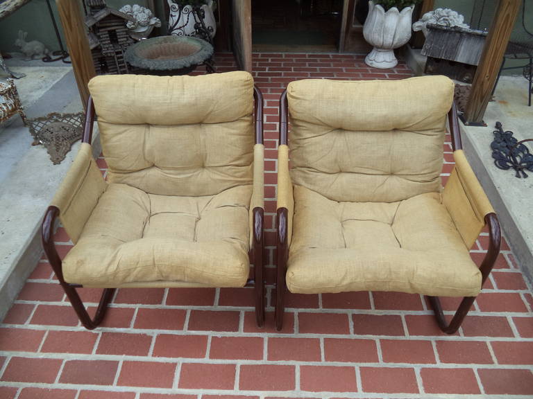 Danish Sling Chairs In Good Condition In Redding, CT