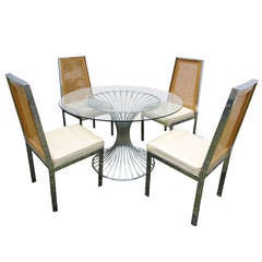 Vintage Mid Century Dining Set in the style of Warren Platner