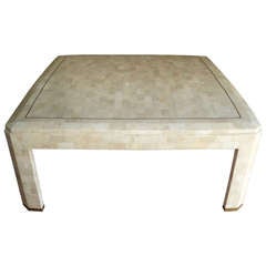 Maitland Smith Tessellated Fossil Square Coffee Table