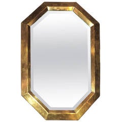 Octagonal Brass Mirror