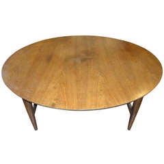 Vintage Mid Century Modern Round Coffee Table