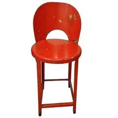 Roter Industriehocker