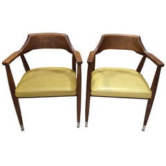 Pair of Mid-Century Walnut Chairs